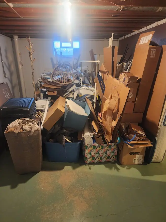 Roll-off dumpster container at job site for 20 Yard Dumpster Rental in Ladera Heights